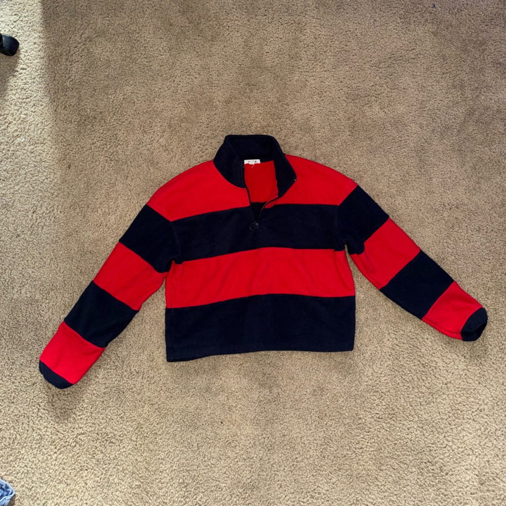 Garage Cozy Red and Black Teddy Jacket